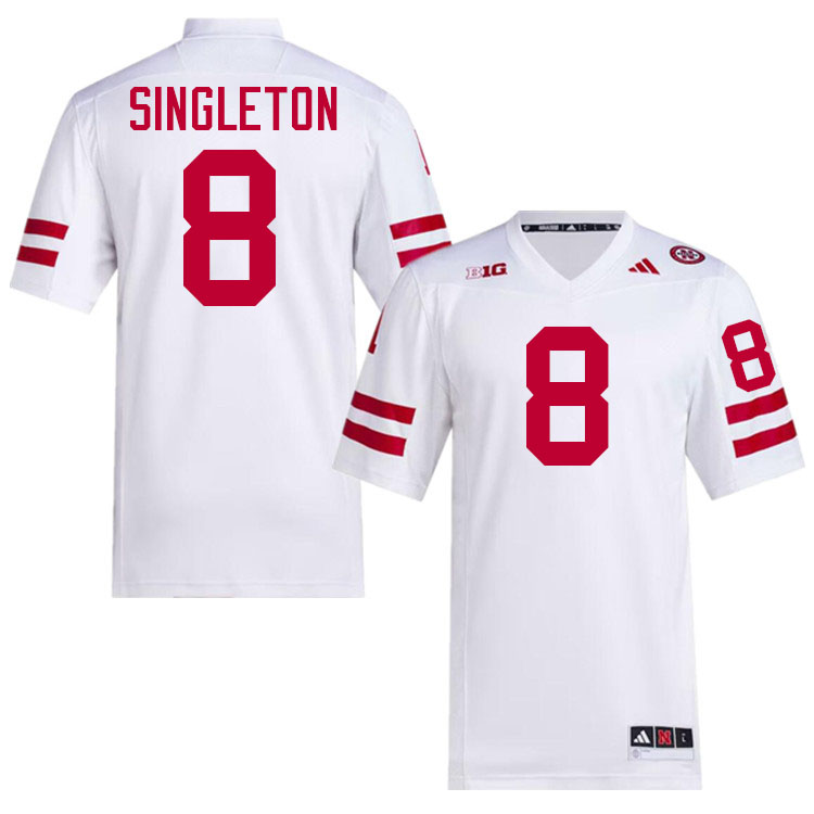 DeShon Singleton Nebraska Jersey,Nebraska Cornhuskers Football Uniforms,Jersey-White